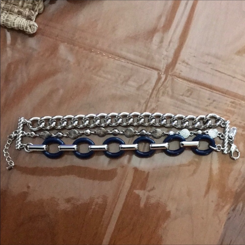 Lia Sophia Wayfarer Navy Triple Bracelet